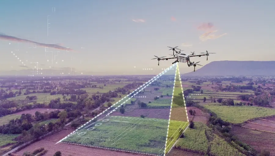 Aerial land assessment by drone